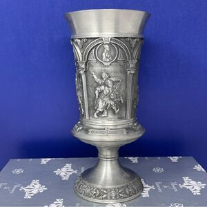 Pewter German Zinn Galerie Cordial Goblet Medieval Themed